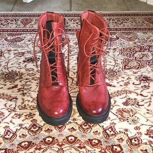 Red Frye Boots